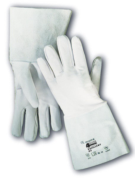 Schweißerhandschuh Nappaleder mit Spaltlederstulpe