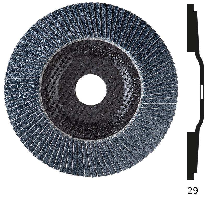 Fächerschleifscheibe Zirkonkorund mit Baumwollgewebe
